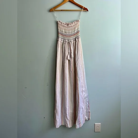 PQ Swim PilyQ Revolve Stephanie Maxi Dress Size XS/S Striped Smocked Tube Dress - Picture 2 of 13
